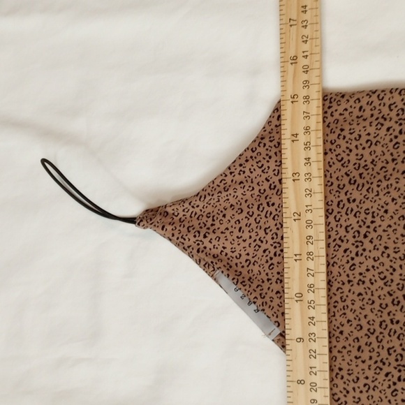 Gaze Womens Bodysuit Sz M Brown Leopard Fall Layering Base Autumn Halloween Soft - Picture 5 of 7